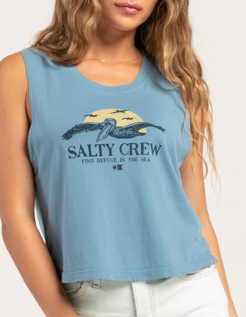 SALTY CREW Soarin' Womens Crop Muscle Tank image number 3