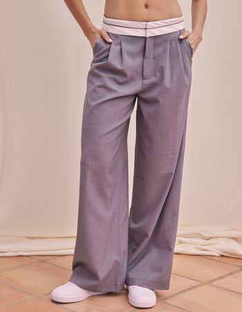 WEST OF MELROSE Pleated Baggy Womens Trousers