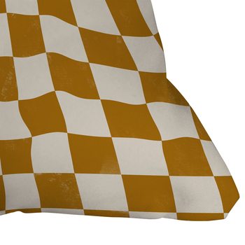 DENY DESIGNS Avenie Warped Checker Board 16" x 16" Pillow