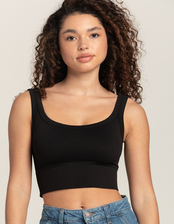 TILLYS Chevron Ribbed Crop Bralette Primary Image
