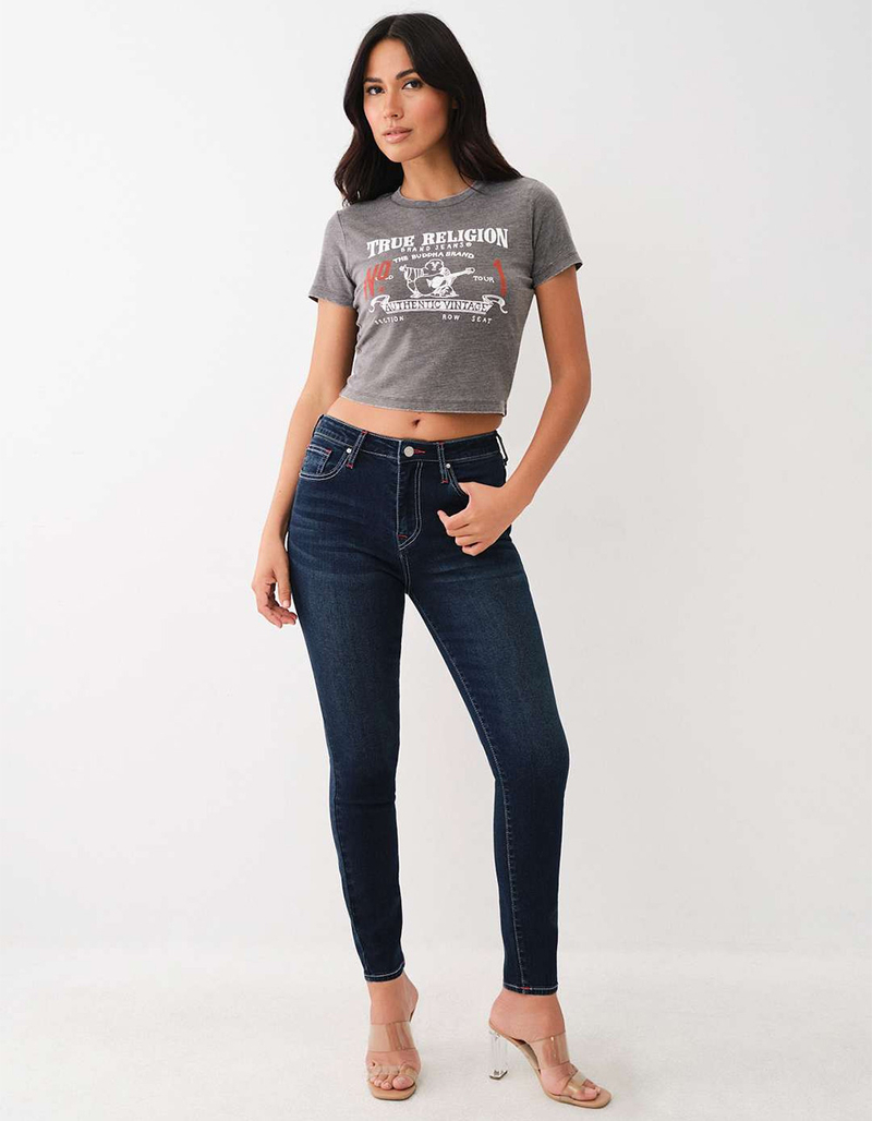TRUE RELIGION Heritage Burnout Womens Baby Tee image number 1