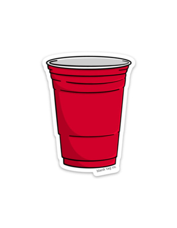 BLANK TAG CO. Red Cup Sticker