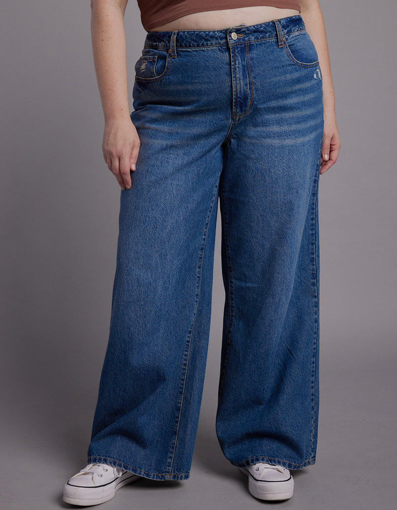 RSQ Womens High Rise Wide Leg Jeans image number 5