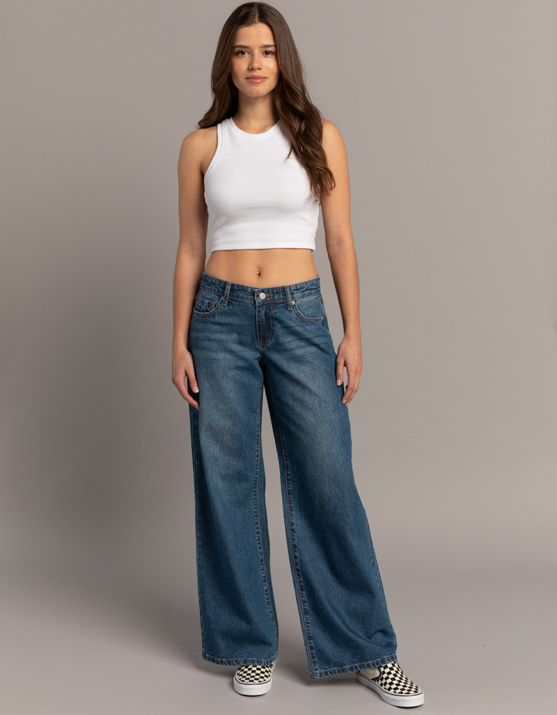 RSQ Womens Low Rise Wide Leg Jeans image number 0