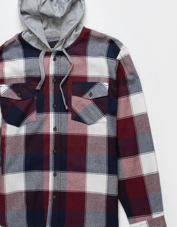 RSQ Mens Hooded Flannel Alternative Image