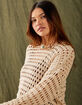 FULL TILT Essentials Open Knit Womens Pullover Sweater image number 5