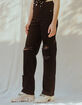 DAISY STREET Womens Wide Leg Ripped Jeans image number 3