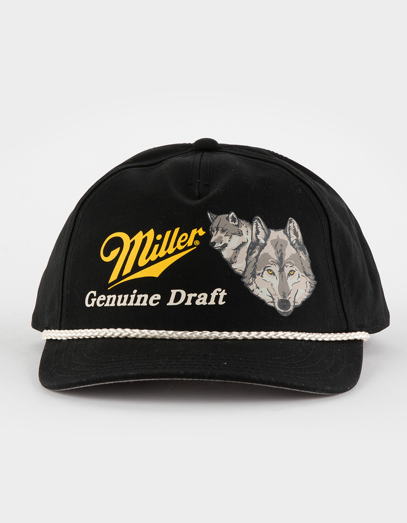 AMERICAN NEDDLE Miller Genuine Draft Canvas Cappy Mens Snapback Hat image number 0
