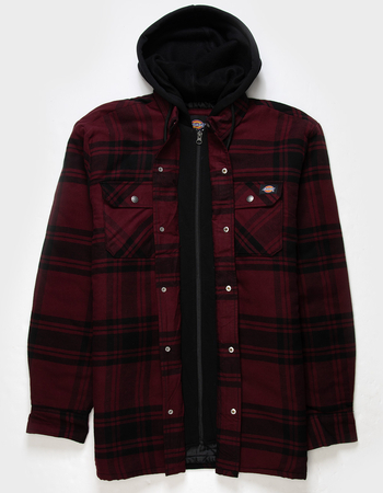DICKIES Quilted Flannel Hooded Shirt Mens Jacket  Alternative Image