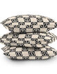 DENY DESIGNS Camila Checkered Peace Sign 16" x 16" Pillow image number 4