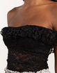WEST OF MELROSE Lace Ruffle Womens Top image number 5