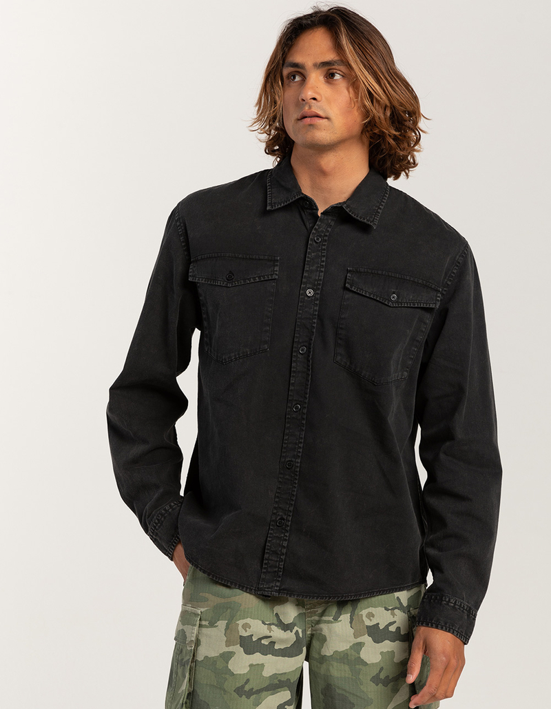 RSQ Mens Washed Twill Shirt image number 7