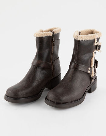 STEVE MADDEN Brixton Ankle Moto Womens Boots Primary Image