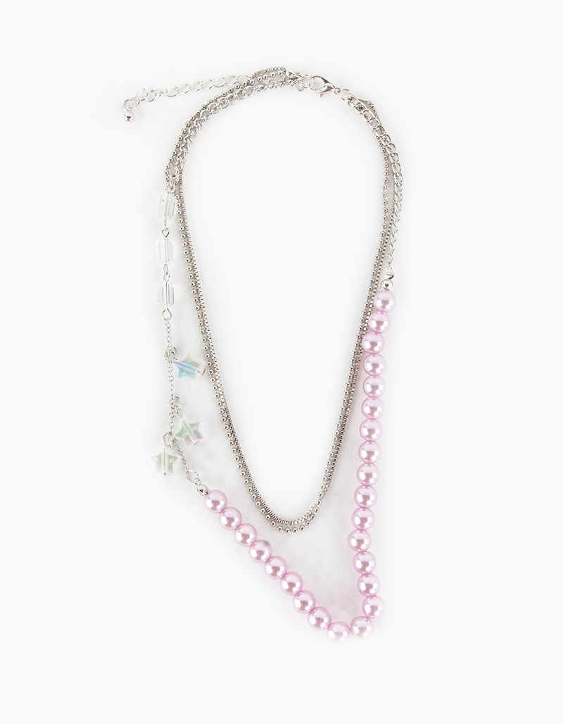 FULL TILT Layered Pearl Star Necklace image number 0