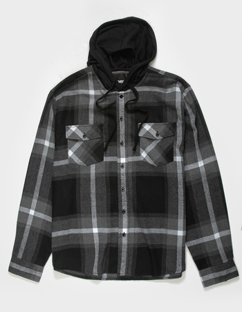RSQ Mens Plaid Hooded Flannel Alternative Image