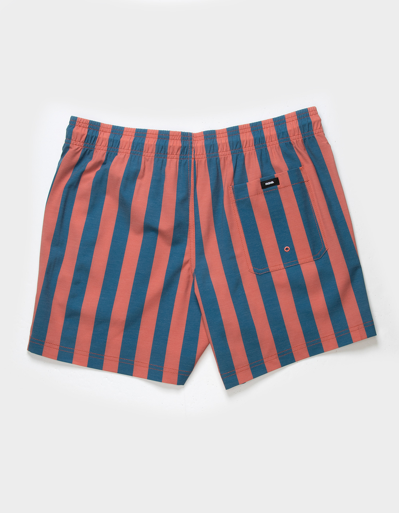 RSQ Mens 2 Color Stripe 5" Swim Shorts image number 2