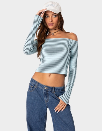 EDIKTED Canary Ribbed Top