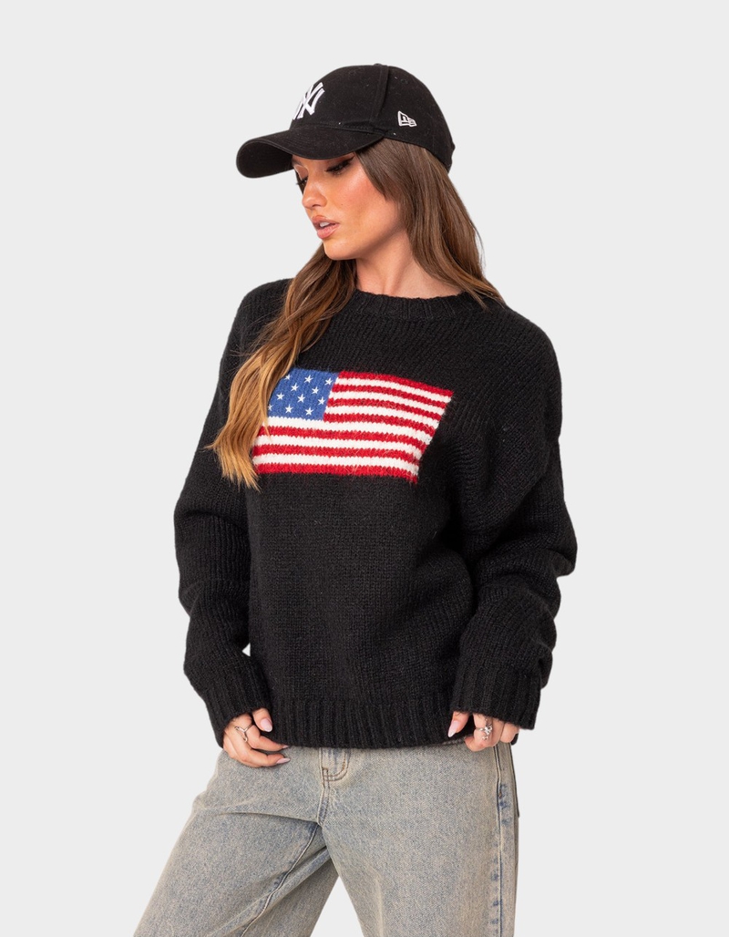 EDIKTED USA Oversized Chunky Knit Sweater image number 2