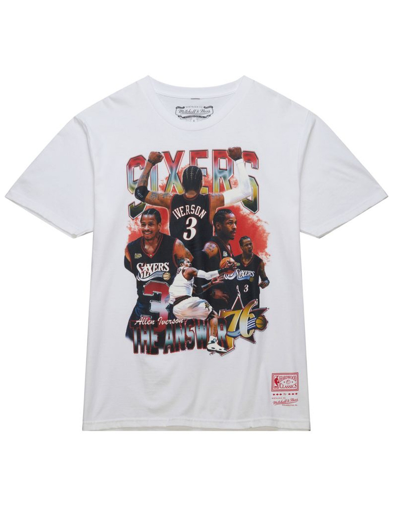 MITCHELL & NESS Bling Philadelphia 76ers Allen Iverson Mens Tee image number 0