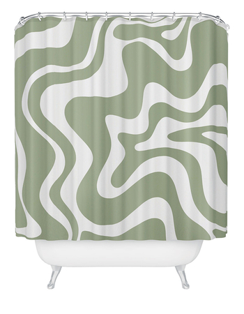 DENY DESIGNS Kierkegaard Design Liquid Swirl Shower Curtain
