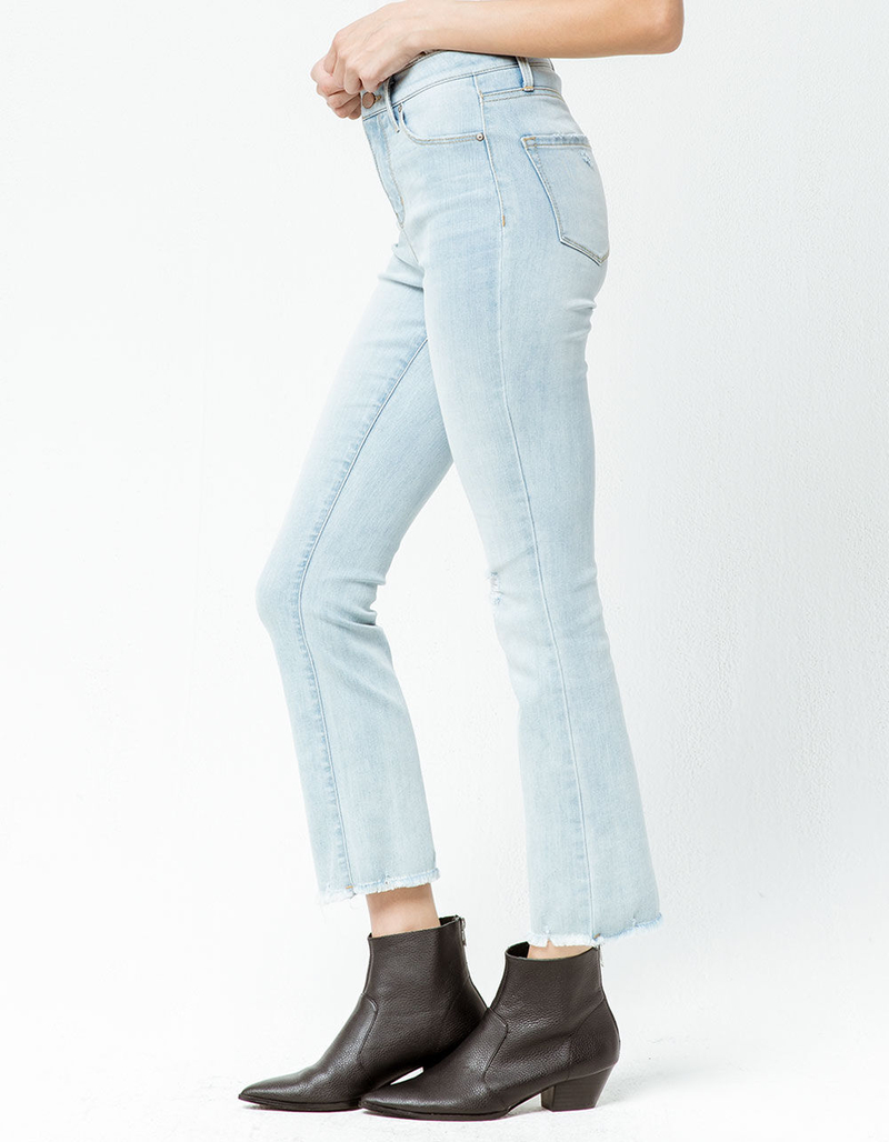 RSQ Sydney Crop Light Blast Womens Ripped Flare Jeans image number 1