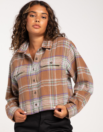 OBEY Max Womens Crop Flannel
