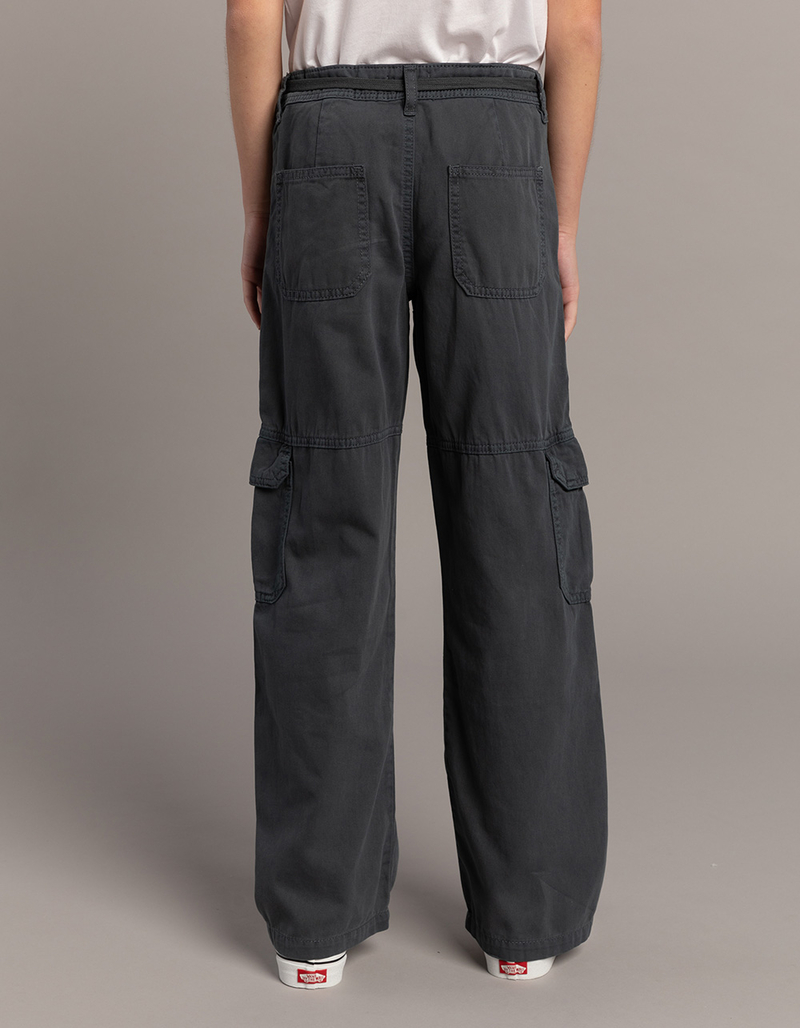 RSQ Girls Tie Waist Twill Cargo Pants image number 4