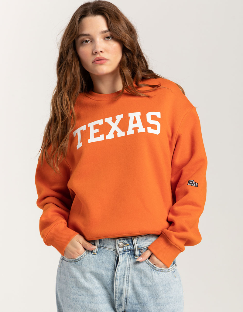 HYPE AND VICE University of Texas Womens Crewneck Sweatshirt image number 0