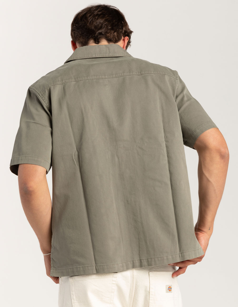 RSQ Mens Washed Twill Camp Shirt image number 7