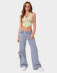 EDIKTED Raelynn Washed Low Rise Jeans image number 2