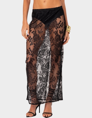 EDIKTED Bess Sheer Lace Maxi Skirt Primary Image