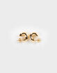 DO EVERYTHING IN LOVE 14K Gold Dipped Post Hoop Earrings image number 2