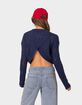 EDIKTED Gabrielle Cropped Cable Knit Sweater image number 5