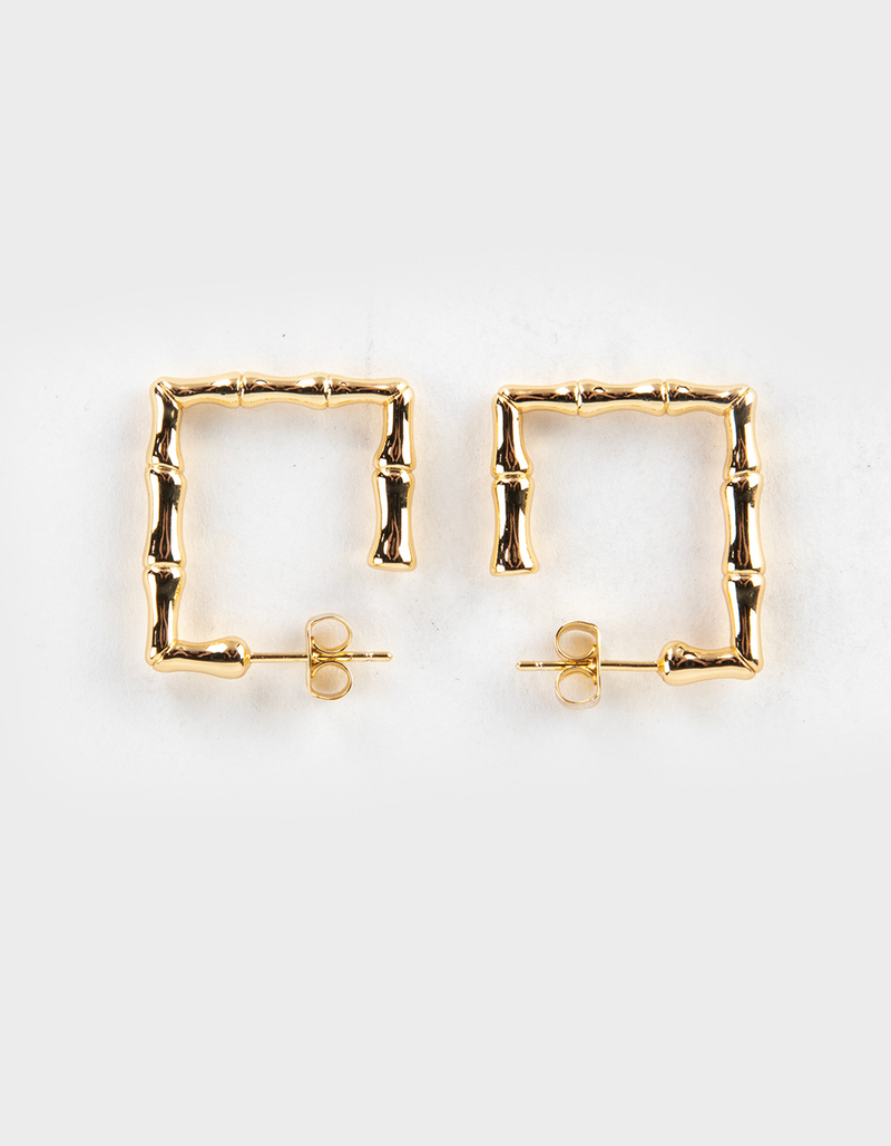 DO EVERYTHING IN LOVE 14K Gold Dipped Post Earrings image number 1