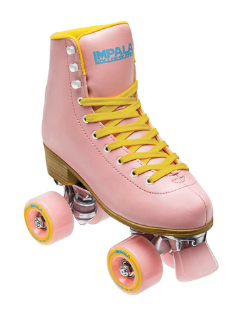 IMPALA ROLLERSKATES Pink & Yellow Quad Skates