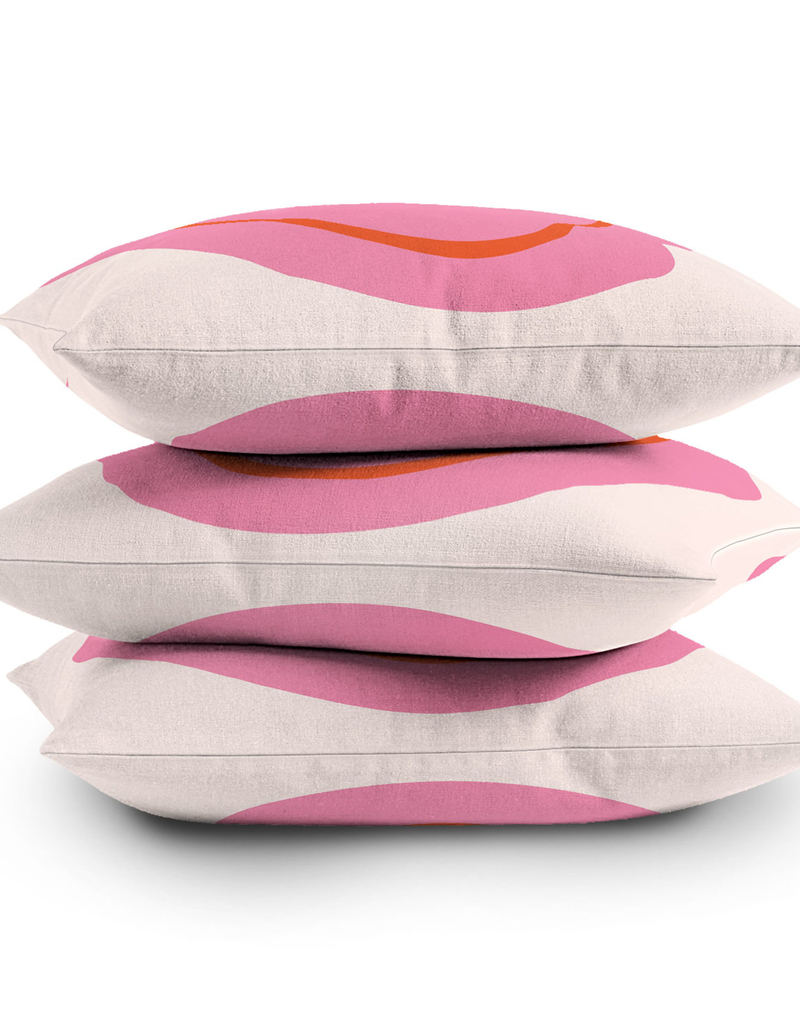 DENY DESIGNS Tara Elisa Design Smiley 16" x 16" Pillow image number 3