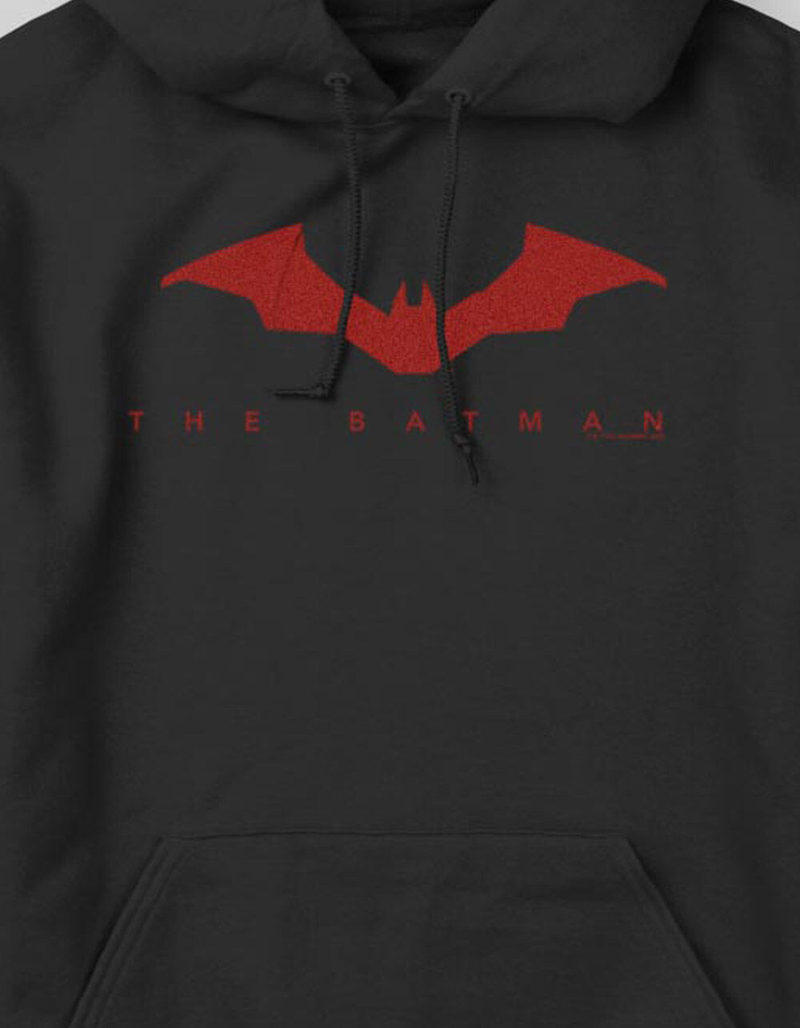 THE BATMAN Simple Red Logo Unisex Hoodie image number 1