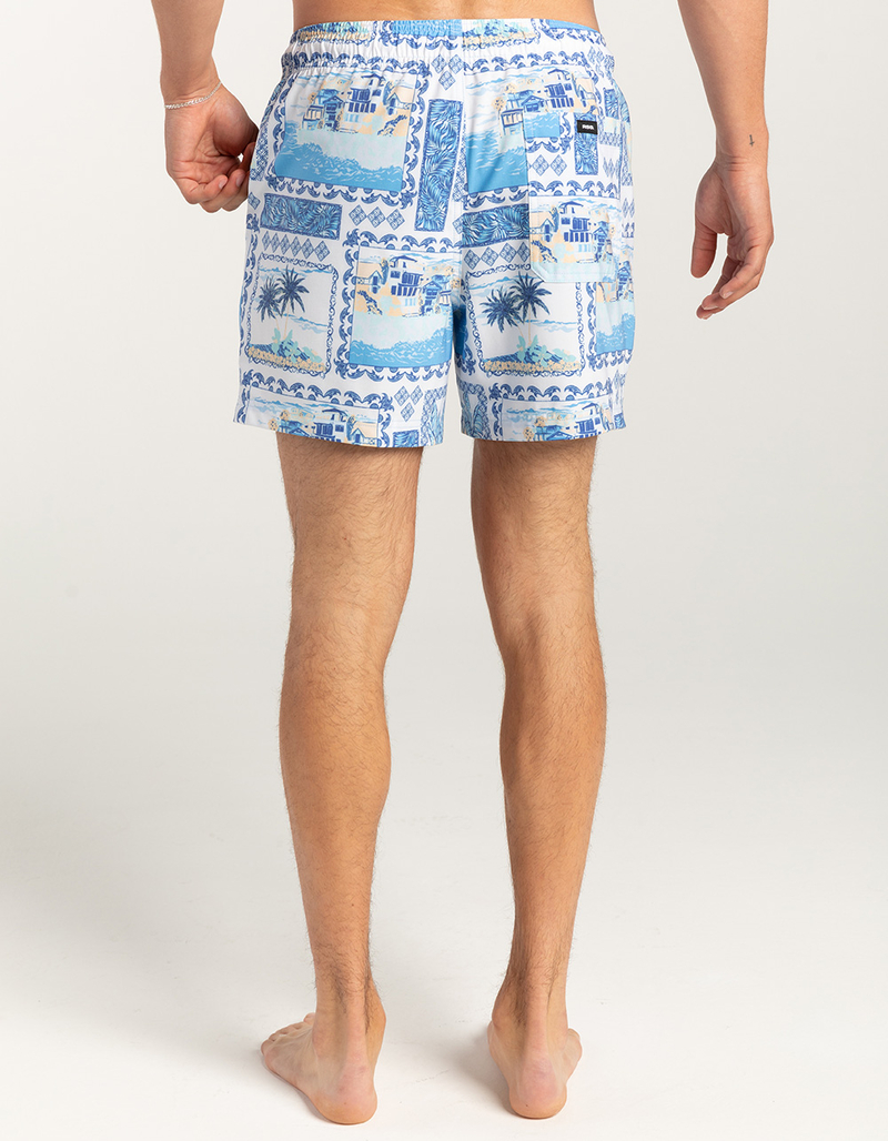 RSQ Mens Vacation Scene 5" Swim Shorts image number 1
