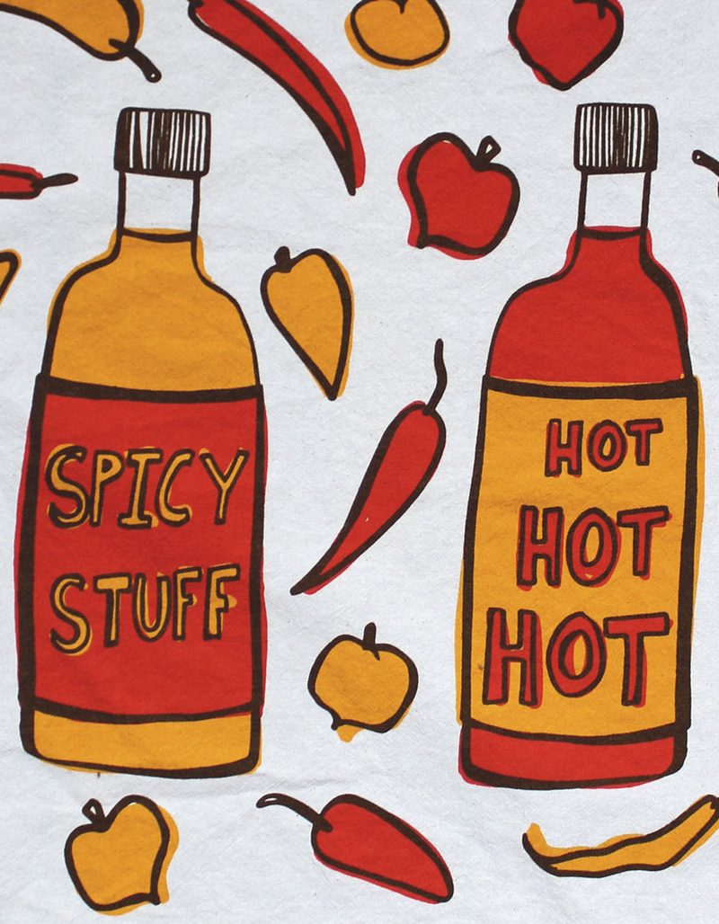 CALHOUN & CO. Hot People Like Hot Sauce Tea Towel image number 1