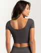 TILLYS Seamless Double Scoop Womens Top image number 4