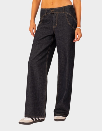 EDIKTED Western Low Rise Jeans Primary Image