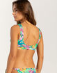 FULL TILT Tropical Tie Front Halter Bikini Top image number 3