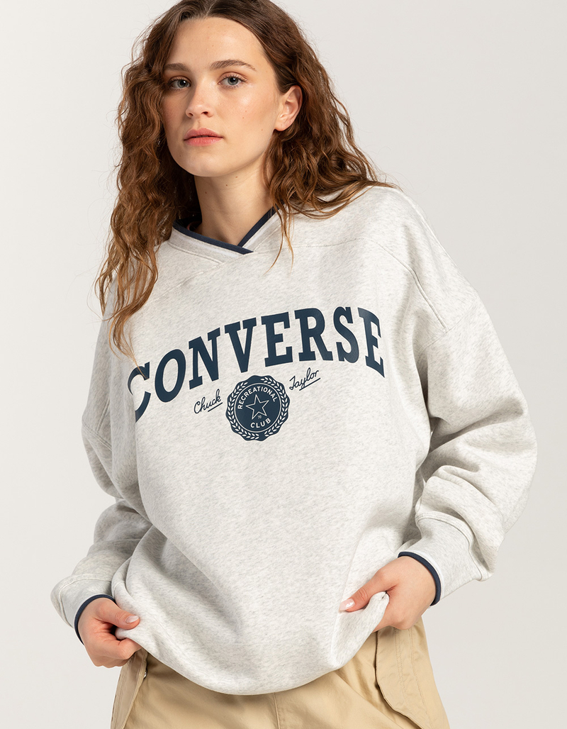 CONVERSE Retro Oversized V-Neck Womens Sweatshirt image number 0
