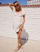 RSQ Womens Tie Front Embroidered Babydoll Dress image number 8