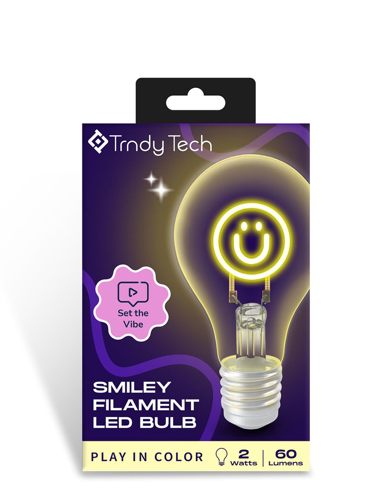 TRNDY TECH Smiley Filament LED Light Bulb image number 2