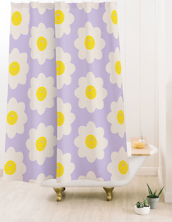 DENY DESIGNS MariaMaria Creative Retro Happy Flower Shower Curtain