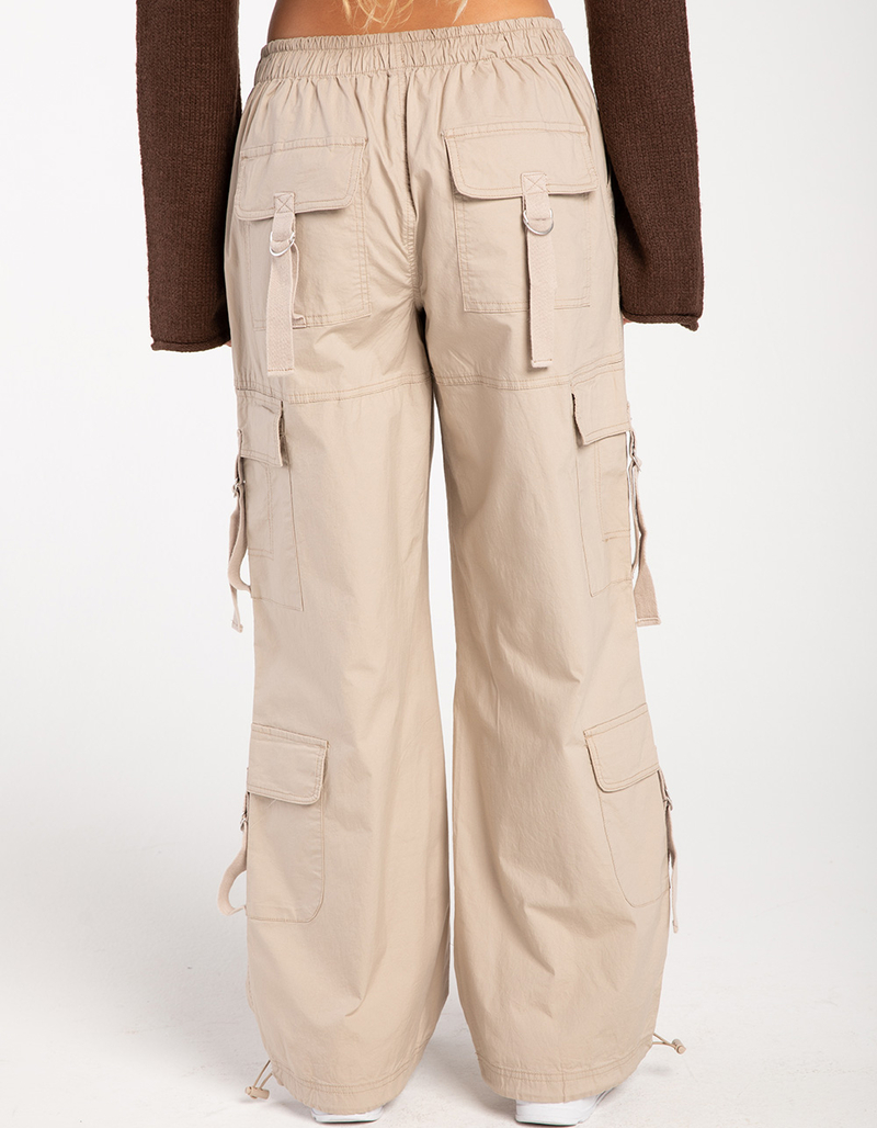 RSQ Womens Mid Rise Double Cargo Parachute Pants image number 3