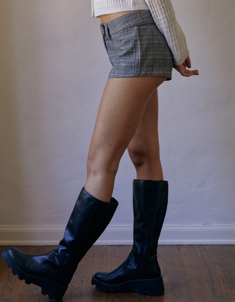 WEST OF MELROSE Plaid Womens Micro Shorts image number 2