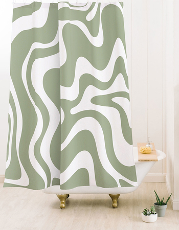DENY DESIGNS Kierkegaard Design Liquid Swirl Shower Curtain