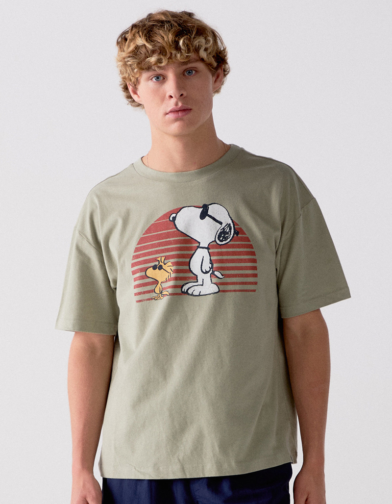 RSQ x Peanuts Sunset Mens Oversized Tee image number 0